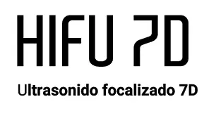 Logotipu HIFU 7D, es un tratamiento estético no invasivo que utiliza ultrasonido de alta intensidad para tensar la piel del rostro, reducir arrugas y mejorar la flacidez, tecnologia utlizada en el centro Luxury Beauty Estética de Vilanova i la Geltrú